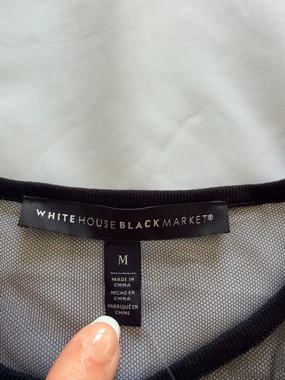 NEW White House Black Market Black Sleeveless Peplum Top with sheer bodice- - Picture 7 of 14